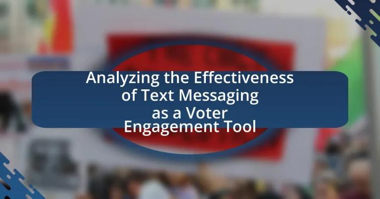 Analyzing the Effectiveness of Text Messaging as a Voter Engagement Tool