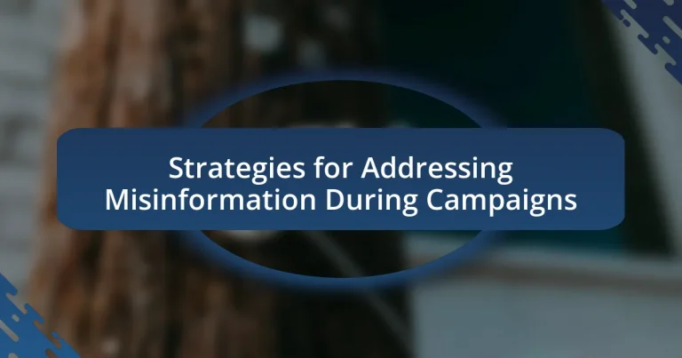 Strategies for Addressing Misinformation During Campaigns