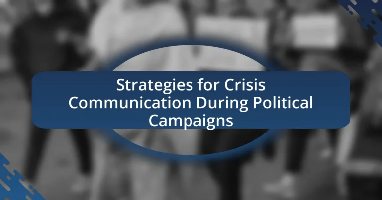 Strategies for Crisis Communication During Political Campaigns