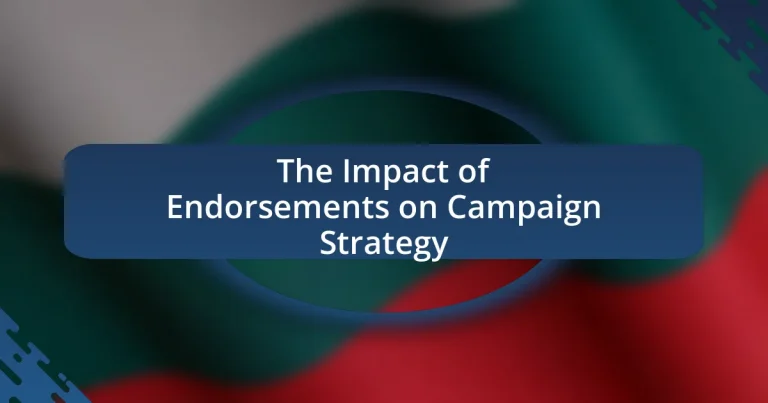 The Impact of Endorsements on Campaign Strategy