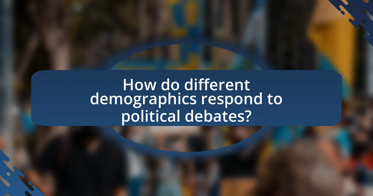How do different demographics respond to political debates?