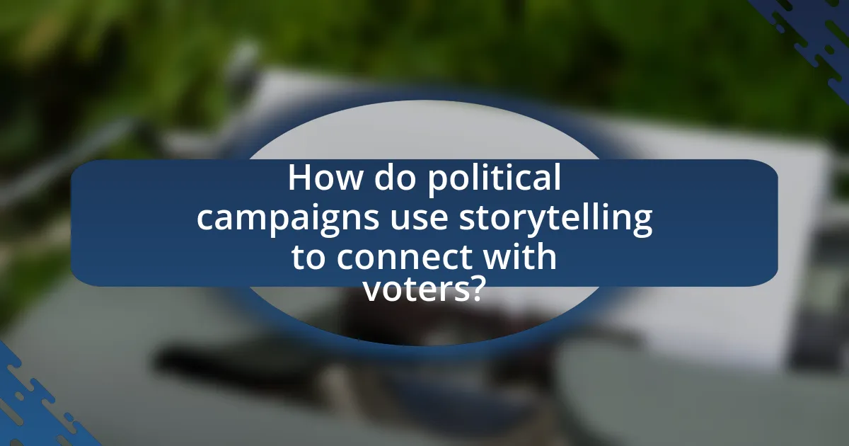 How do political campaigns use storytelling to connect with voters?