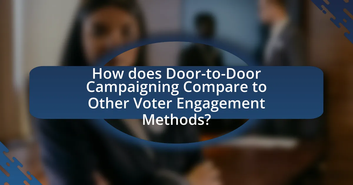 How does Door-to-Door Campaigning Compare to Other Voter Engagement Methods?