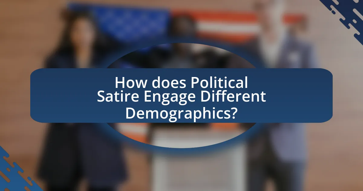 How does Political Satire Engage Different Demographics?