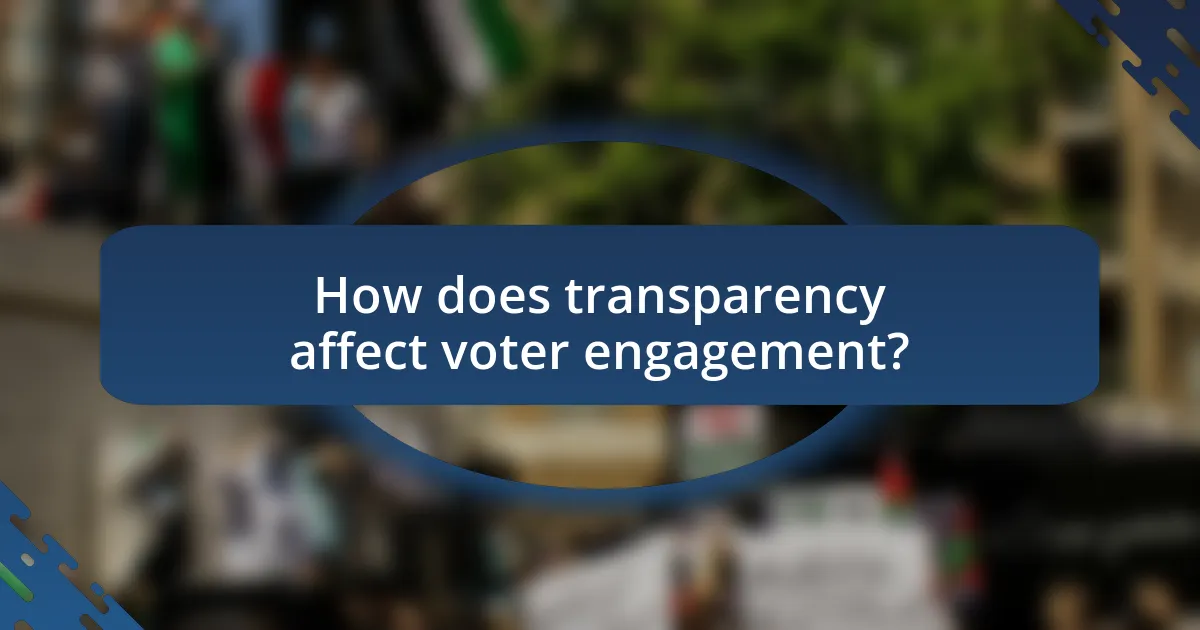 How does transparency affect voter engagement?