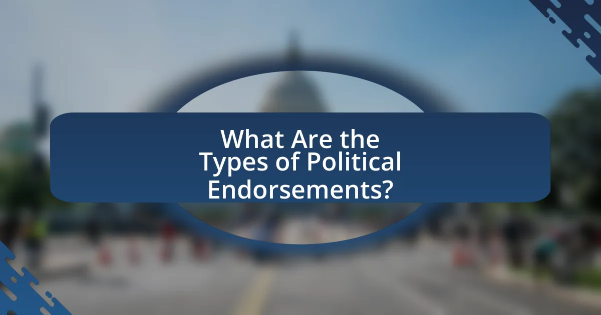 What Are the Types of Political Endorsements?