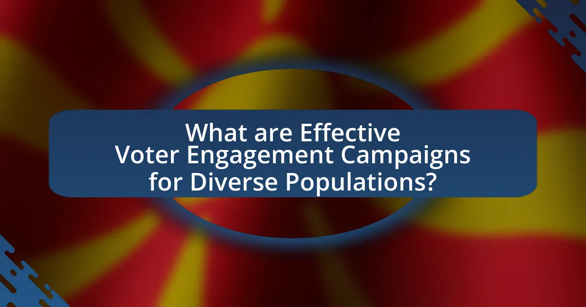What are Effective Voter Engagement Campaigns for Diverse Populations?