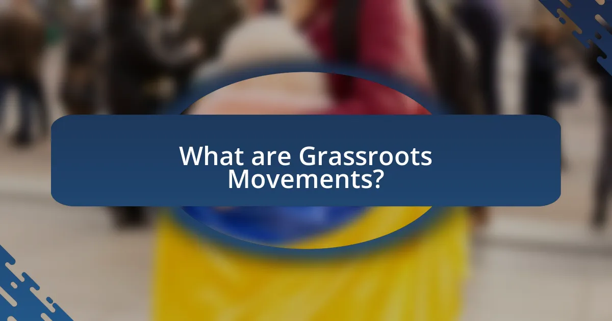 What are Grassroots Movements?
