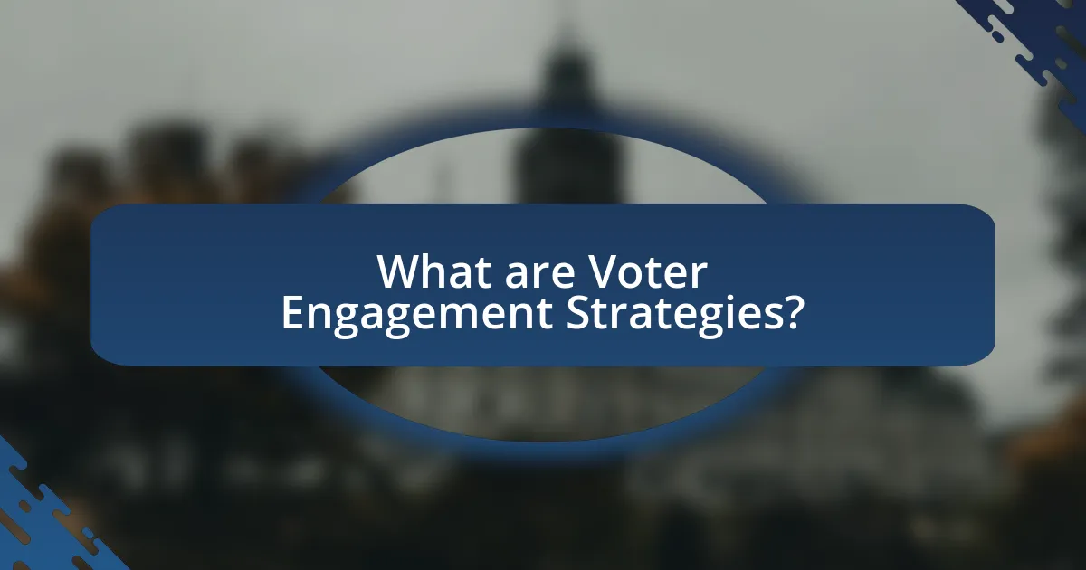 What are Voter Engagement Strategies?