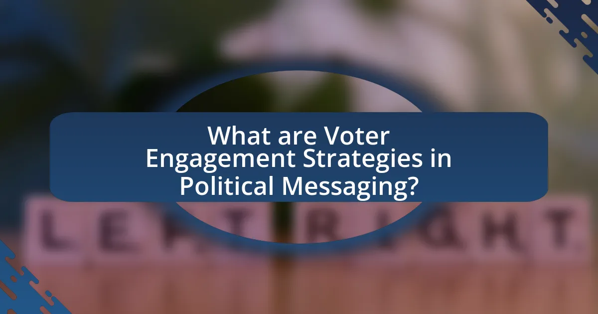 What are Voter Engagement Strategies in Political Messaging?