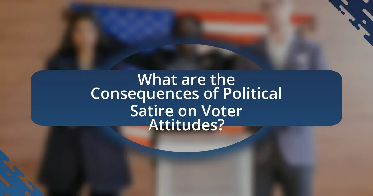 What are the Consequences of Political Satire on Voter Attitudes?