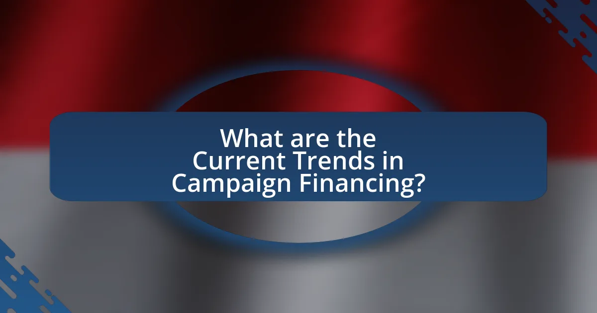 What are the Current Trends in Campaign Financing?