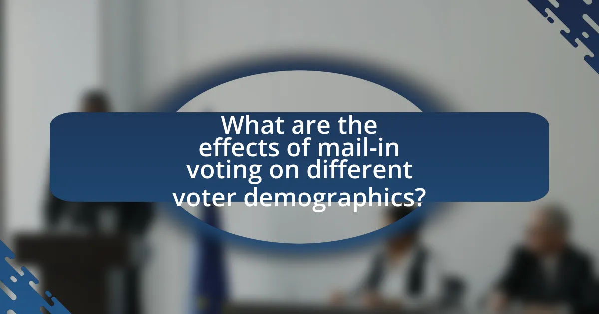 What are the effects of mail-in voting on different voter demographics?