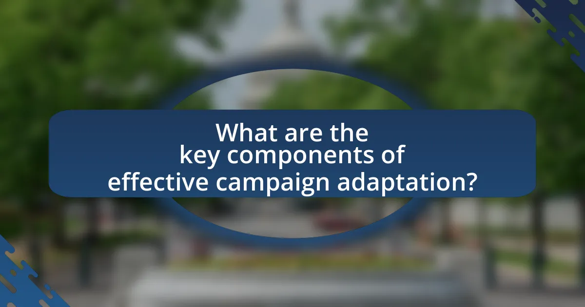 What are the key components of effective campaign adaptation?
