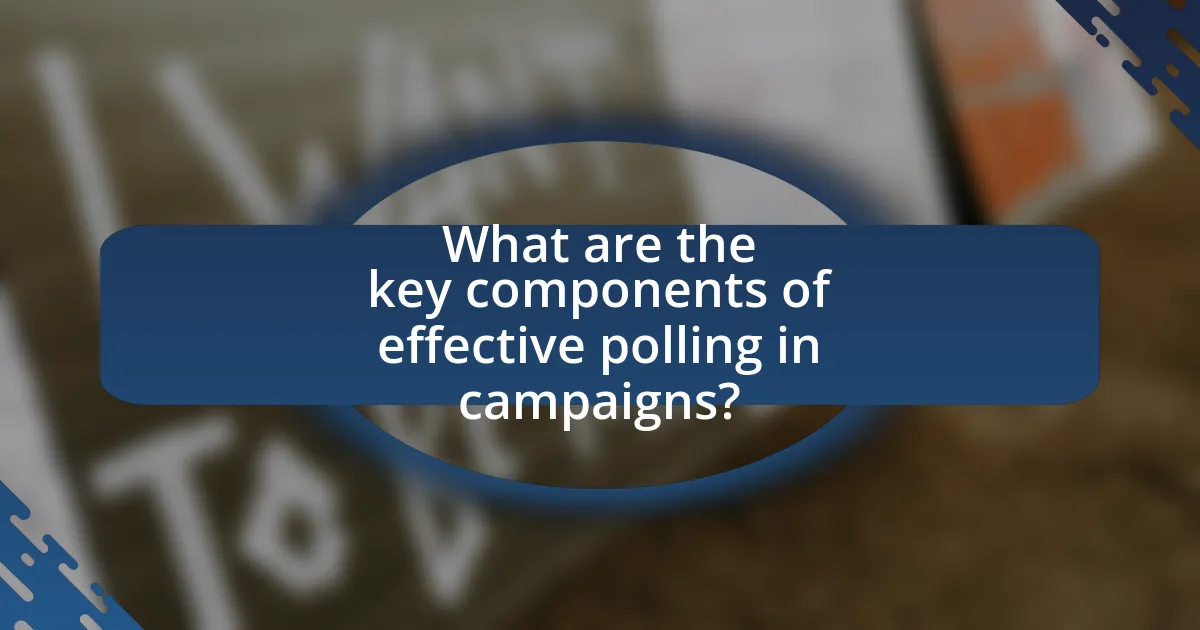 What are the key components of effective polling in campaigns?