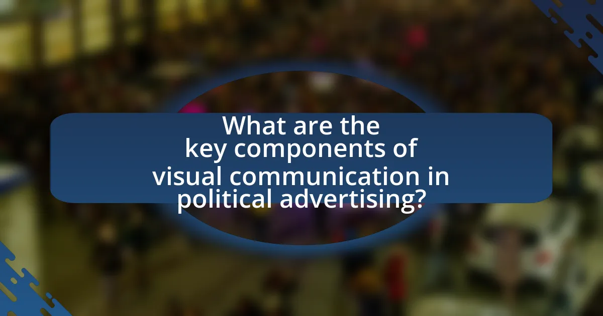 What are the key components of visual communication in political advertising?