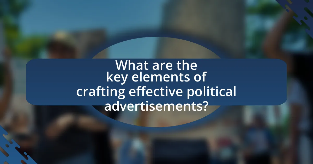 What are the key elements of crafting effective political advertisements?