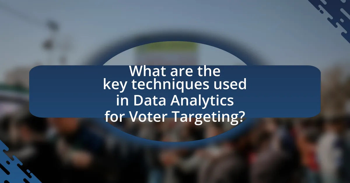 What are the key techniques used in Data Analytics for Voter Targeting?