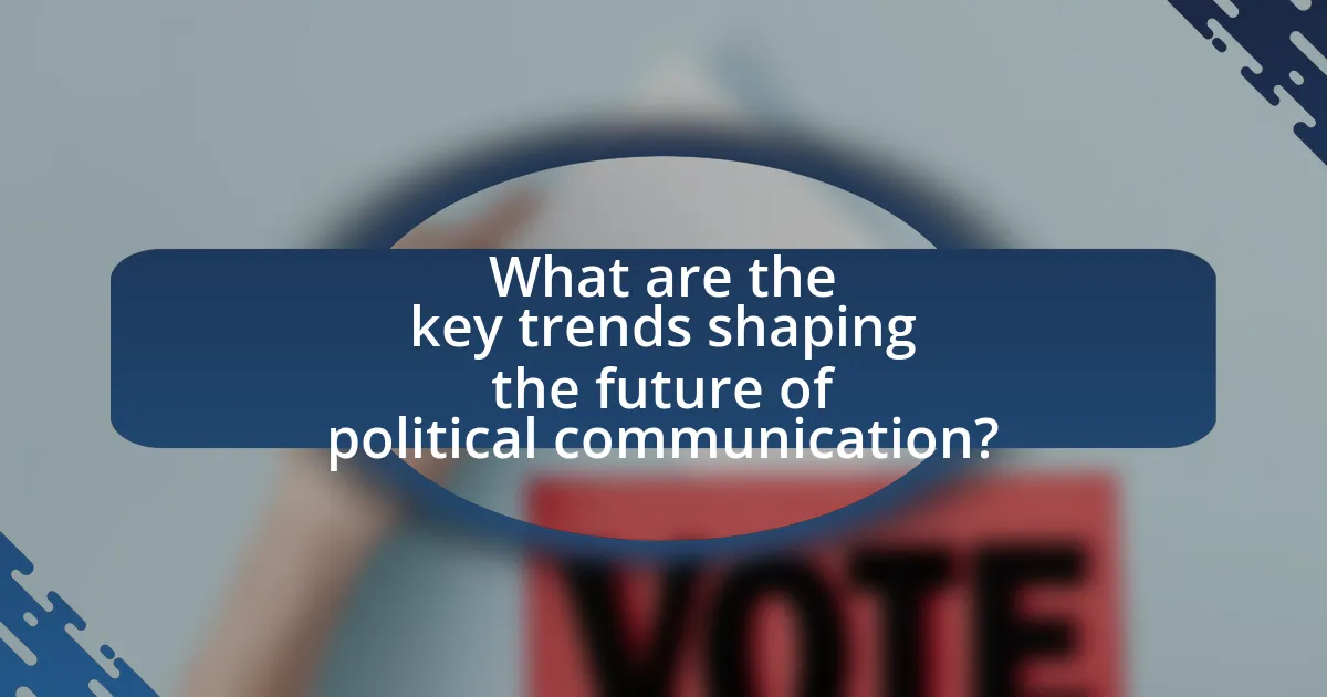 What are the key trends shaping the future of political communication?