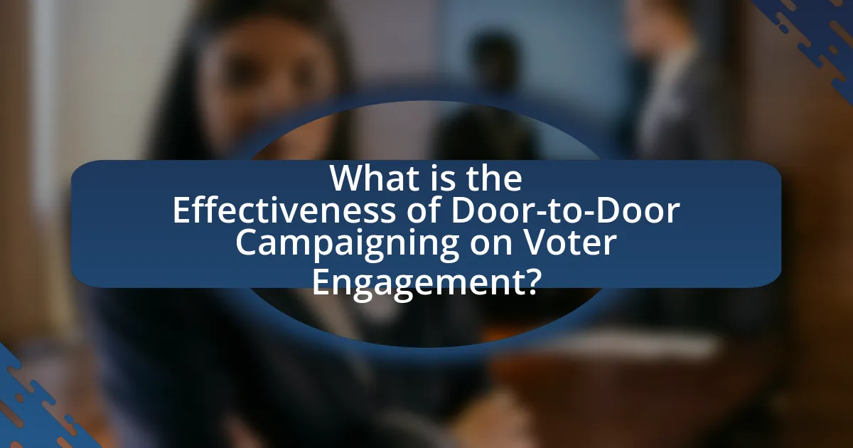 What is the Effectiveness of Door-to-Door Campaigning on Voter Engagement?