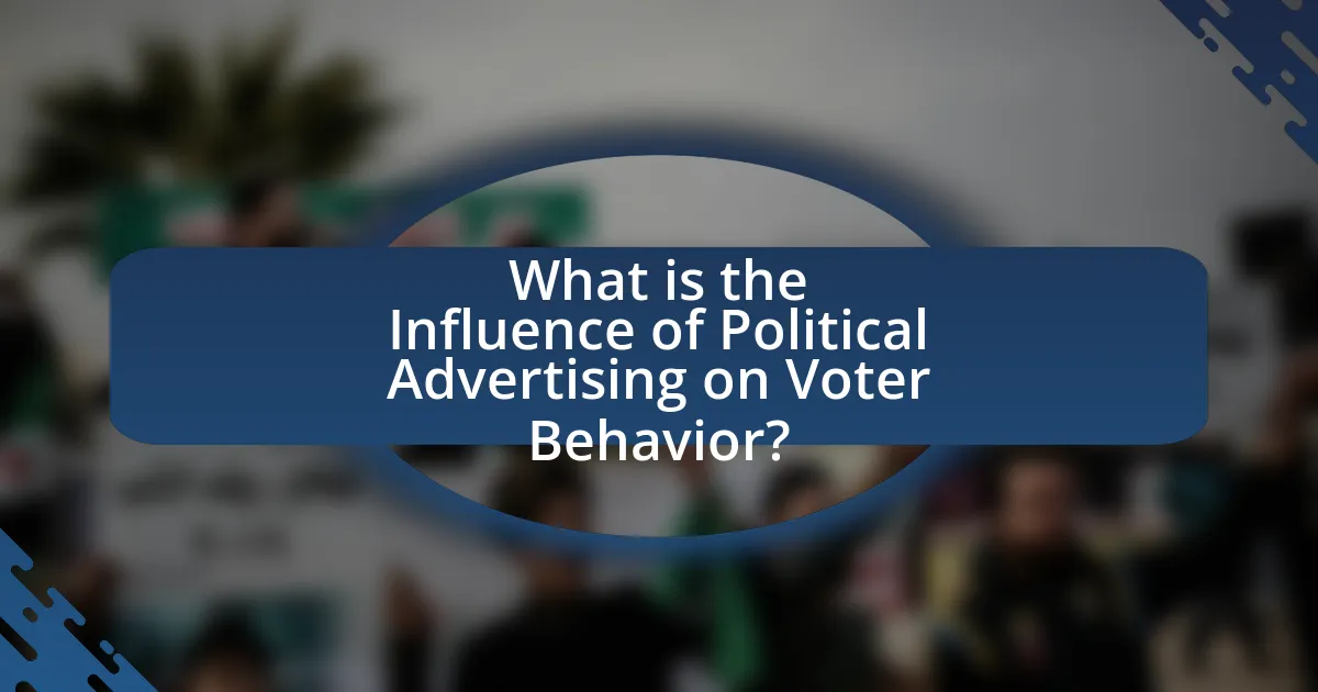 What is the Influence of Political Advertising on Voter Behavior?