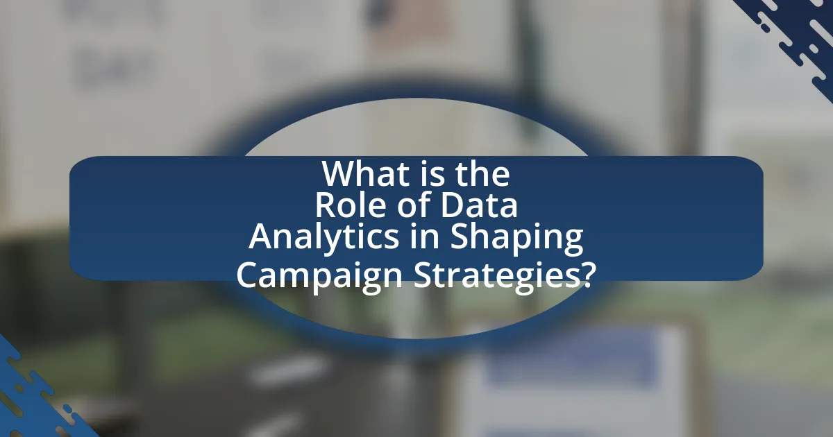 What is the Role of Data Analytics in Shaping Campaign Strategies?