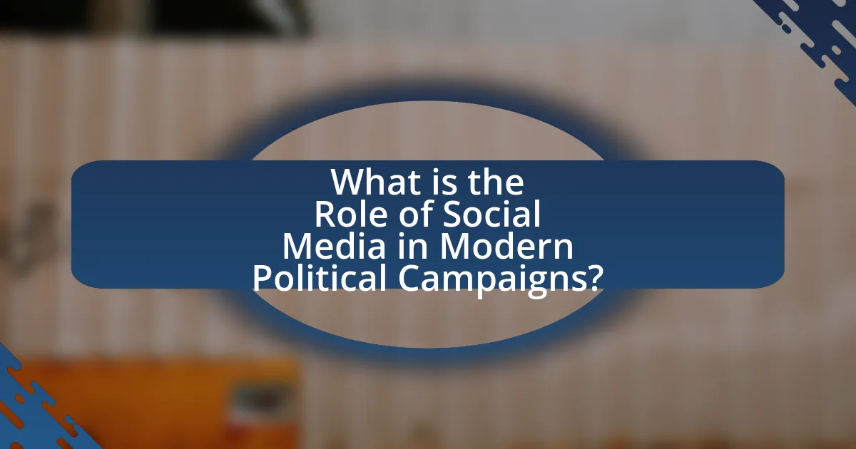 What is the Role of Social Media in Modern Political Campaigns?