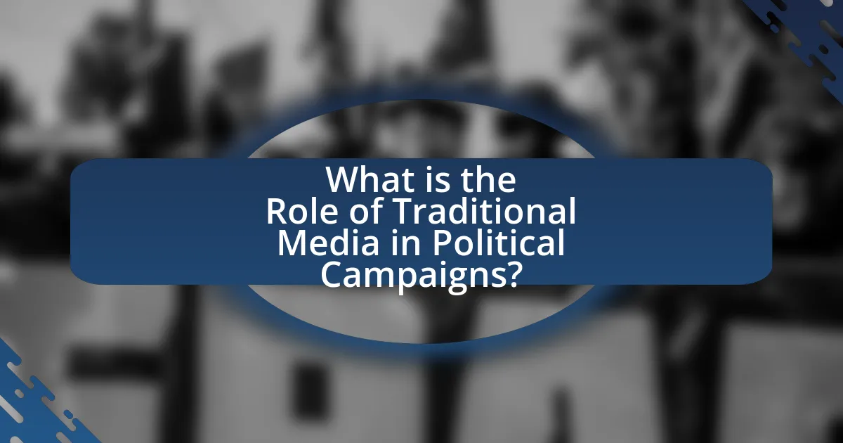 What is the Role of Traditional Media in Political Campaigns?