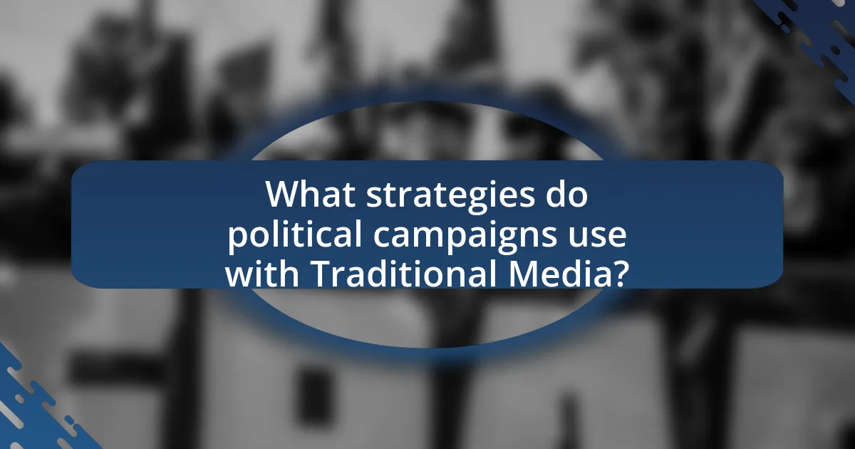 What strategies do political campaigns use with Traditional Media?