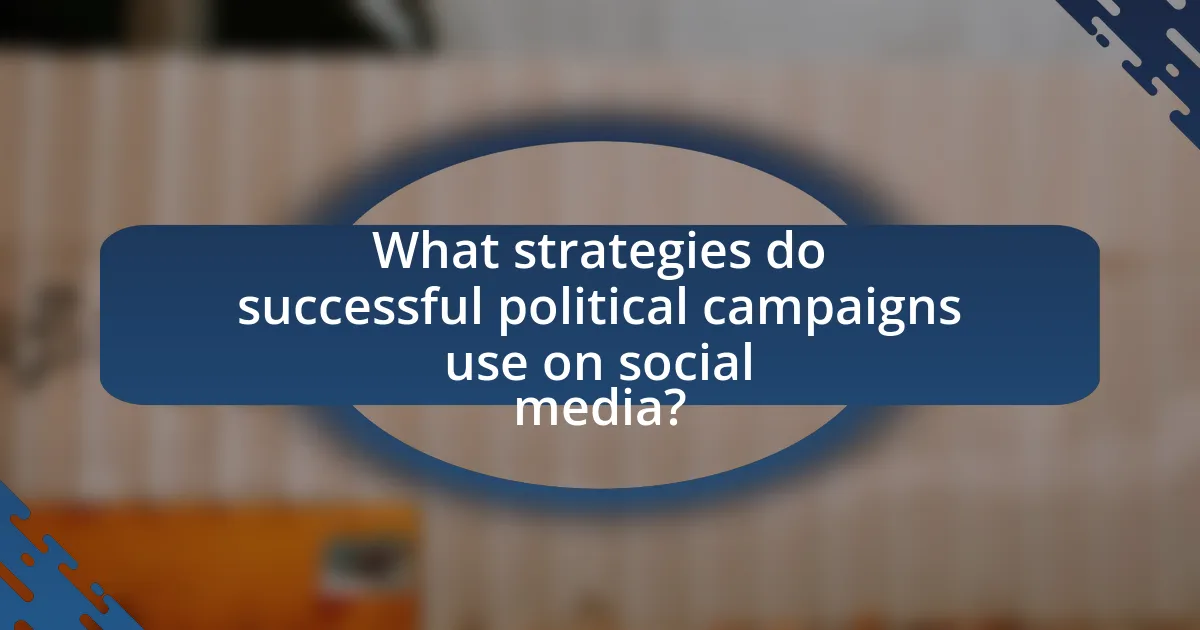 What strategies do successful political campaigns use on social media?